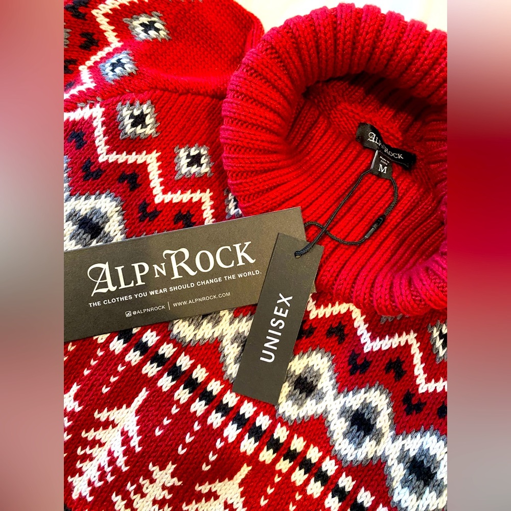 Never worn Alp N’ Rock Fair Isle Turtleneck Sweater